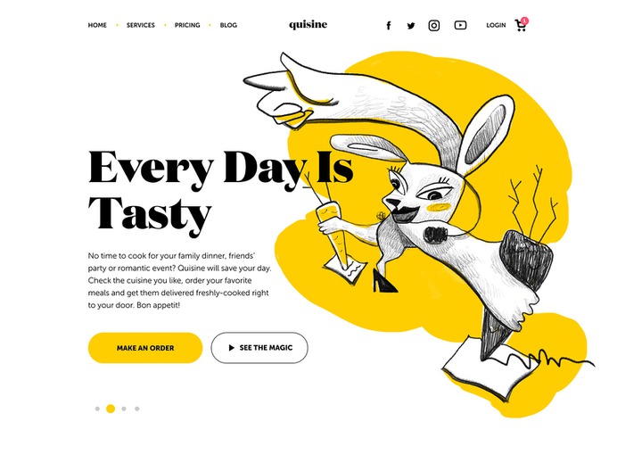 food delivery service website