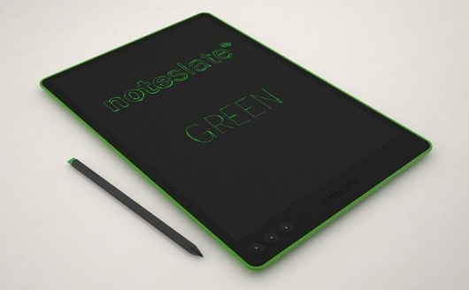 NoteSlate /// intuitively simple monochrome paper alike tablet device #ipad #noteslate #black #green