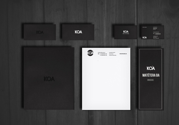 KOA IDENTITY #white #branding #print #black #wood