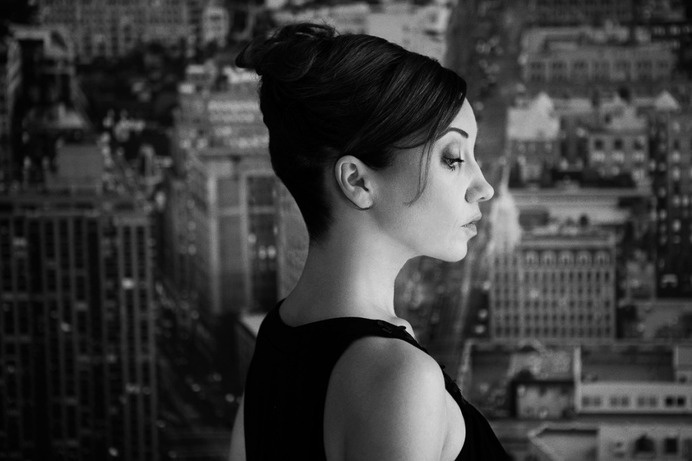 Katharina Angerar by Waldemar Salesski #waldemar #woman #white #black #portrait #salesski #actress