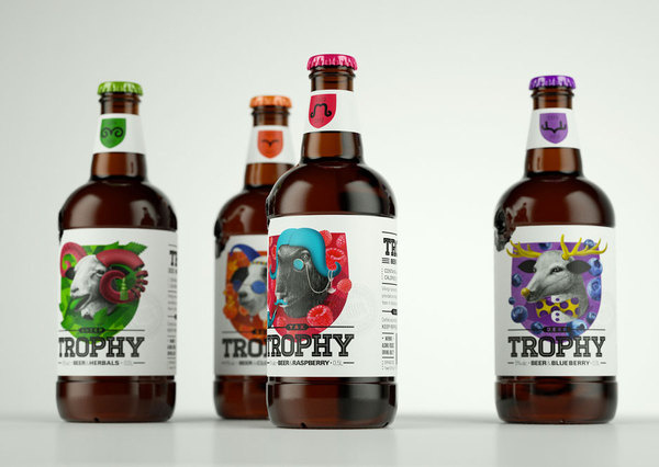 lovely package trophy beer 1 #packaging #design #graphic