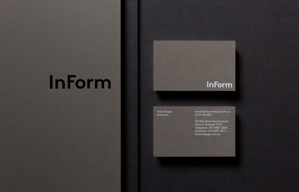 InForm #business #print #minimal #stationery #cards #typography