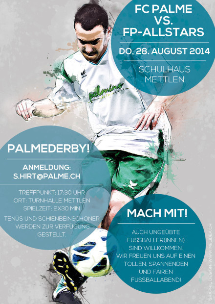 Palme Flyer DIN A5 #soccerplayer #flyerforinstitution #lovetodraw #illustration #melidea #wwwmelideastudiocom