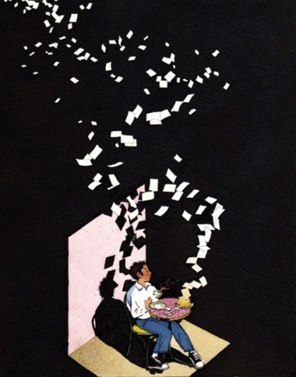 Tumblr #darkness #negative #yan #black #space #stories #illustration #art #nascimbene