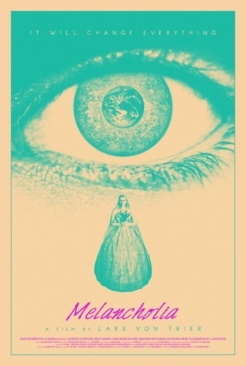Melancholia Movie Poster — a cloud in trousers #movie #design #graphic #melancholia #poster #blue