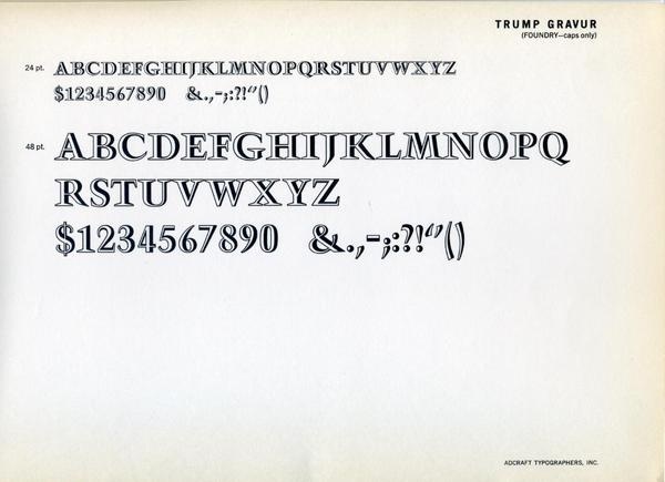 Trump Gravur type specimen #type #specimen #typography