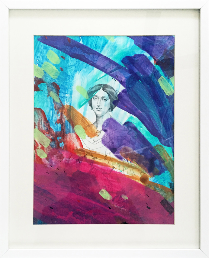 Sanithna Phansavanh Ingres, 2015 Acrylic, graphite, and pastel on paper 21 x 16.75 in (53.34 x 42.55 cm) Framed Courtesy of artist Signed on