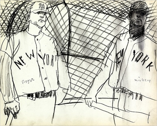 Back in the Swing, 1962 - The New York Times > Opinion > Slide Show > Slide 1 of 16 #robert #documentary #sketches #illustration #weaver #baseball #drawing
