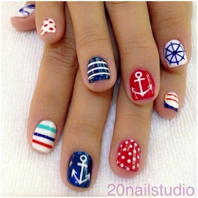 Nautical Summer Nails