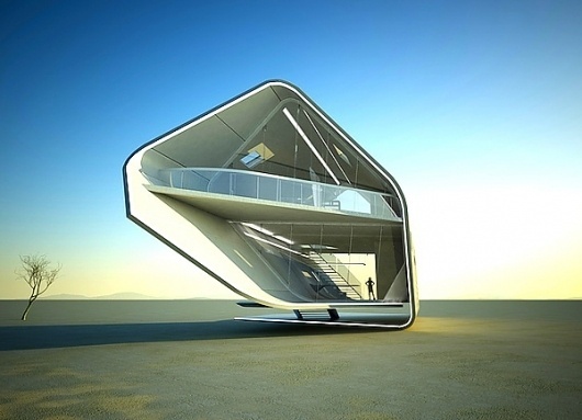 Eco Friendly California Roll House | Hi Consumption #white #house #modern #minimalism #architecture #roll #california #desert