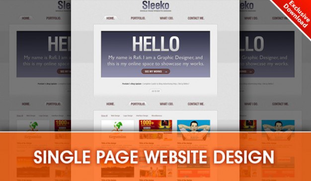 Sleeko download single page website design Free Psd. See more inspiration related to Design, Website, Web design, Psd, Page, Files, Web page, Horizontal and Single on Freepik.