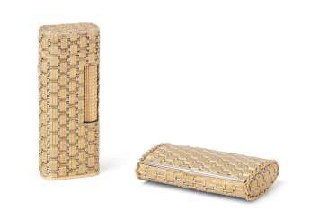 Set: pill box and lighter