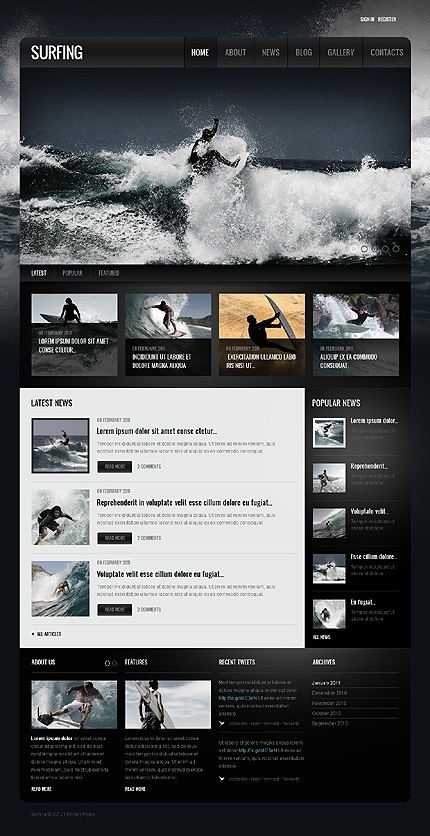 WebDesign / Surfing repinned by www.BlickeDeeler.de #surfing #design #interface #website #layout #web