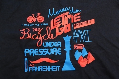 QUEEN Precisa dizer em que banda esta estampa foi... #lyrics #song #illustration #titles #queen