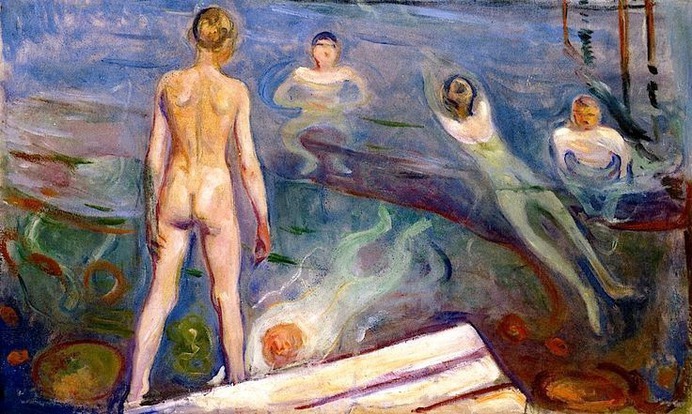 Edvard Munch,  Bathing Boys, 1894  

