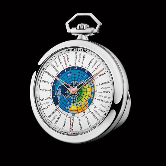 This is the first time Montblanc has created a pocket watch: #Montblanc 4810 Orbis Terrarum Pocket Watch Transatlantic