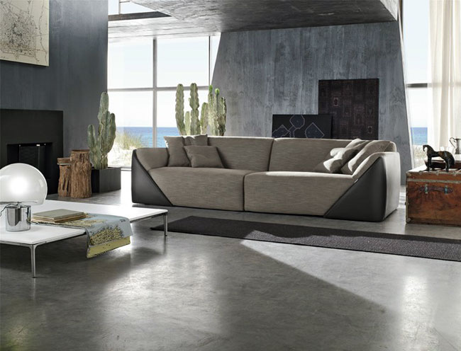 Lagoon Leather Sofa - #sofa, #design, #furniture, #seat,