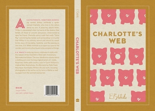 Dever Elizabeth #swan #white #mouse #jacket #design #color #book #pig #cover #illustration