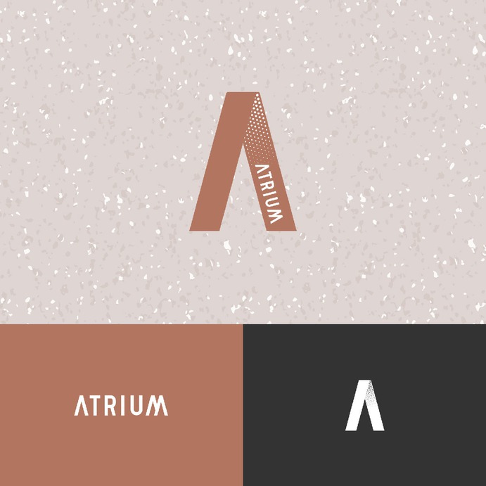 Atrium Corporate Design - Mindsparkle Mag Atrium is a cafe situated on the ground level of a high-rise office building near Flagstaff Garden. The branding direction is clean and elegant, with unique colour selections. #logo #packaging #identity #branding #design #color #photography #graphic #design #gallery #blog #project #mindsparkle #mag #beautiful #portfolio #designer