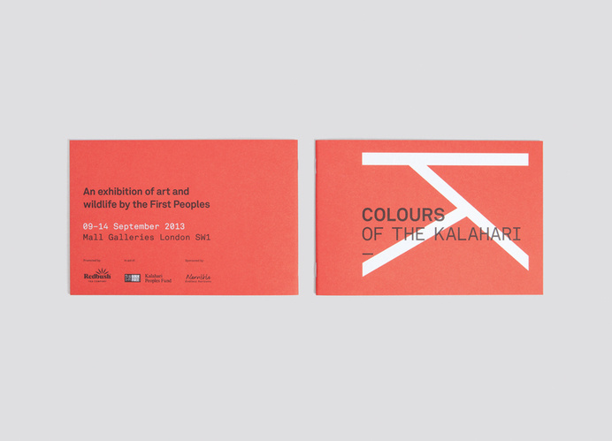 Print for contemporary San art exhibition Colours Of The Kalahari designed by Believe In #stationery