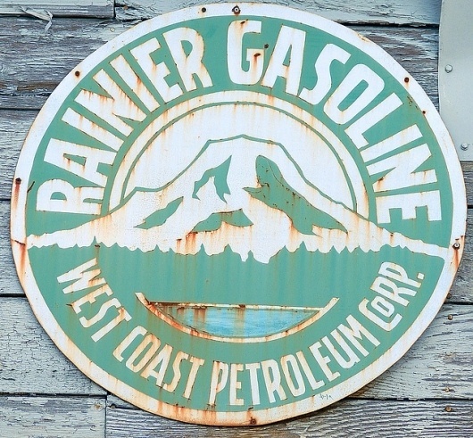 Rainier Gasoline | Flickr - Photo Sharing! #sign #logo #vintage #typography