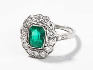 Smaragd-Brillant-Ring