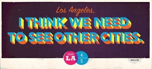 Adios LA #los #billboard #advertising #angeles #typography