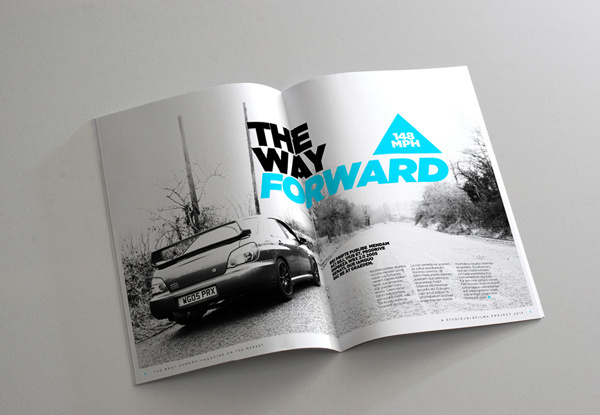 Project PRX Magazine on Behance #layouts #swiss #magazine #gotham #automotive #subaru #design #impreza #clean #indesign #mono #photography #triangle #layout #car #brochure
