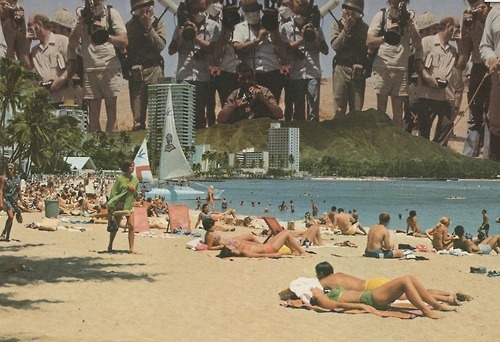 little collage ive been working on , enjoy! #print #design #graphic #hawaii #photography #vintage #art #beach #collage