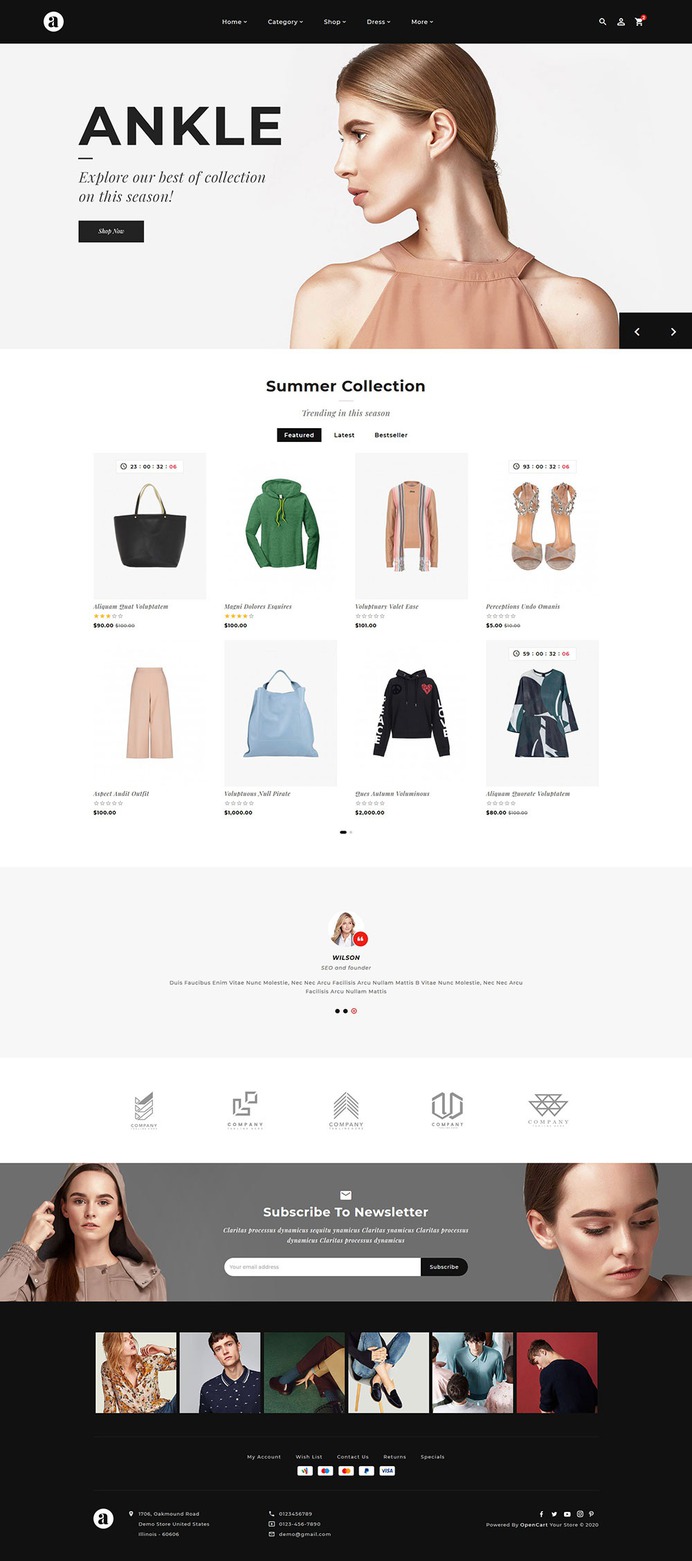 ankle - Boutique OpenCart Multi-Purpose Responsive Theme | TemplateTrip