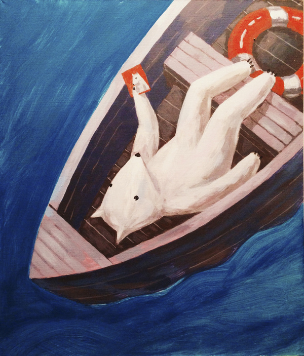 Paintings #canvas #art #dead #man #river