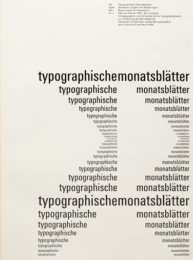 Cover from 1961 Typographische Monatsblätter issue 2 #grids #design #cover #emil #ruder #typography