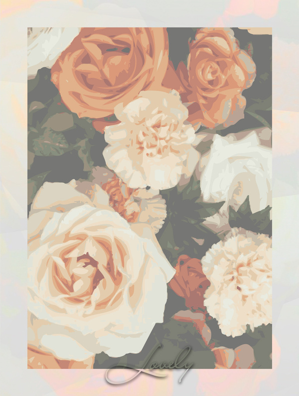 Lovely #illustration #light #roses