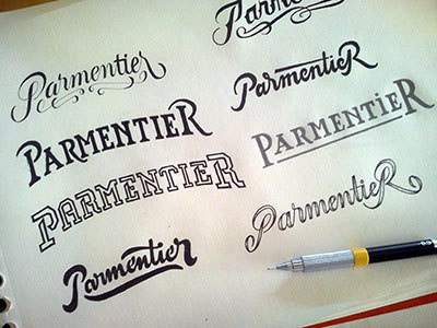 Parmentier lettering