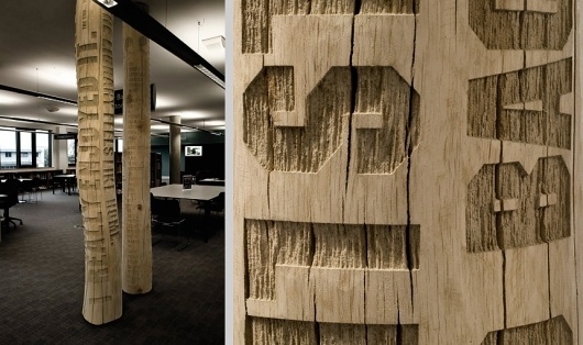 why not associates #wood #trees #typography