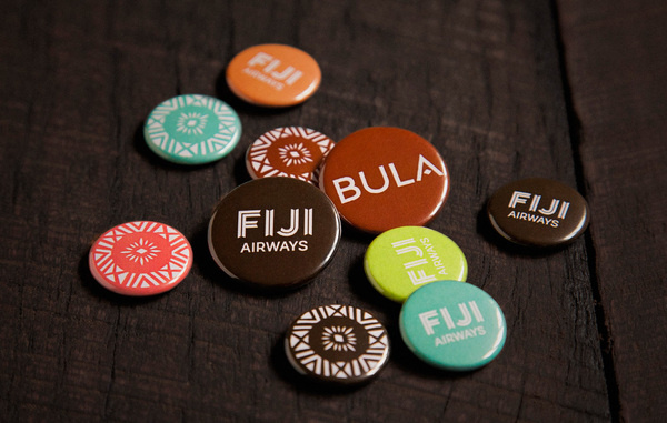 Unique partnerships create a new brand and new experience for 'Fiji Airways'. #branding #fiji #futurebrand #airline #badges