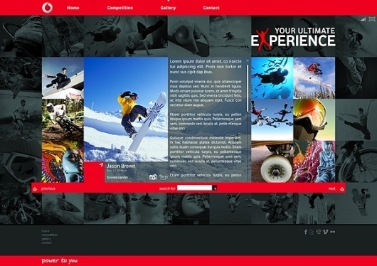Vodafone - Your Ultimate Experience on the Behance Network #vodafone #design #website #webdesign #layout