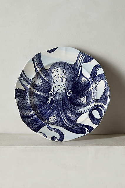 From The Deep Side Plate, Octopus, Anthropologie