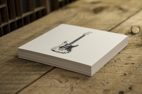 Guitars pt.1 / Letterpress prints on Behance #guitar #rock #print #tevie #letterpress #roll