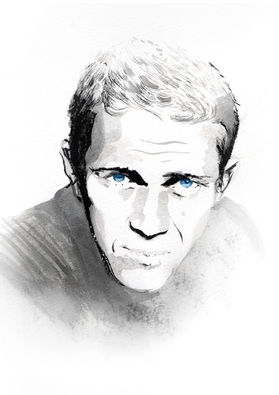 studio patten #steve #portrait #mcqueen #ink