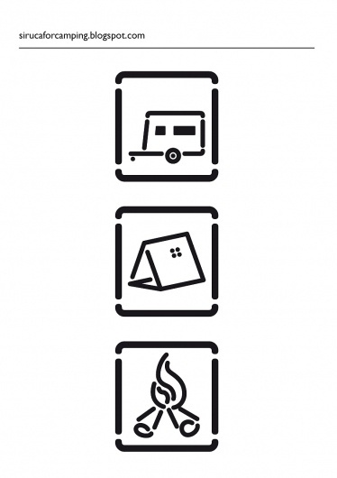 Siruca for Camping on the Behance Network #icon #stencil #symbol #camping #glifi