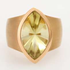 GÜNTER KRAUSS Ring with Heliodor approx. 9 ct.,