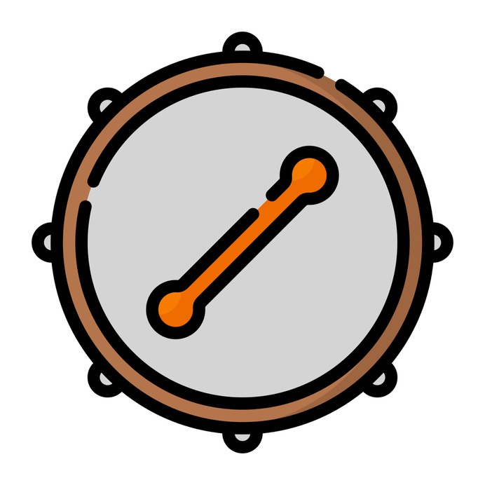 See more icon inspiration related to drum, bodhrán, music and multimedia, folk, Irish, percussion instrument, musical instrument and orchestra on Flaticon.