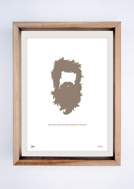 Hipsters & Wizards #white #print #hipster #clean #hair #illustration #brown #minimal #poster #silhouette #trend #wizard