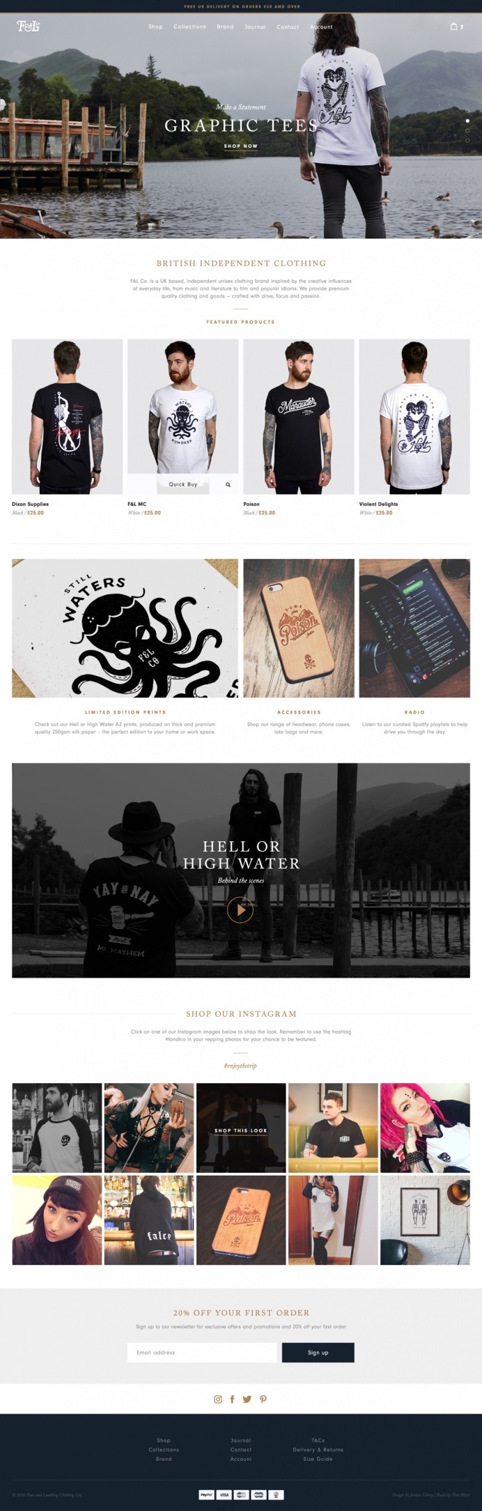 F & L co. brand t-shirt fashion clothing website webdesign modern cool beauty beautiful modern simple minimal award best nice cool beautiful