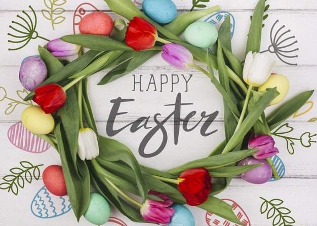 Happy easter day Free Psd. See more inspiration related to Flower, Mockup, Floral, Template, Typography, Spring, Celebration, Happy, Font, Bow, Colorful, Holiday, Mock up, Easter, Plant, Drawing, Religion, Egg, Painting, Calligraphy, Lettering, Traditional, Blossom, Tulip, View, Up, Day, Top, Top view, Cultural, Tradition, Mock, Seasonal and Paschal on Freepik.