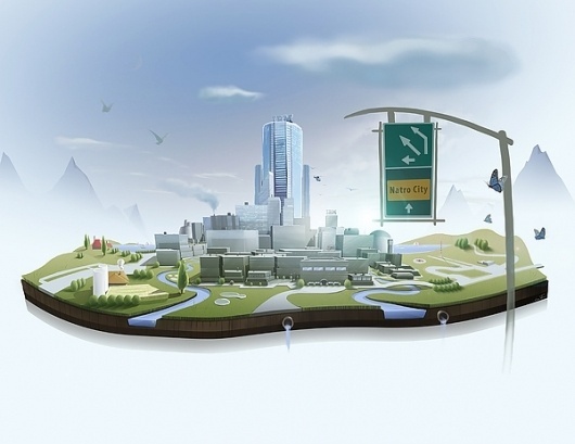 IBM Natro City on the Behance Network #city #colors #drawing