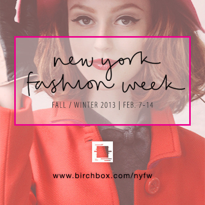 Birchbox at NYFW #script #red #nyfw2013 #birchbox #promo #fashion #nyfw #typography