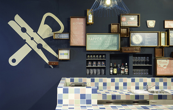 Wasbar Ghent Pinkeye Crossover Laundry coffee shop 10 #interior #beer #design #decor #laundry #bar #deco #decoration