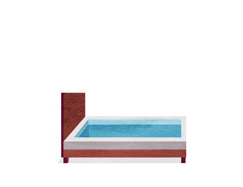 bed pool #water #pool #illustration #bed #swim #cartoon